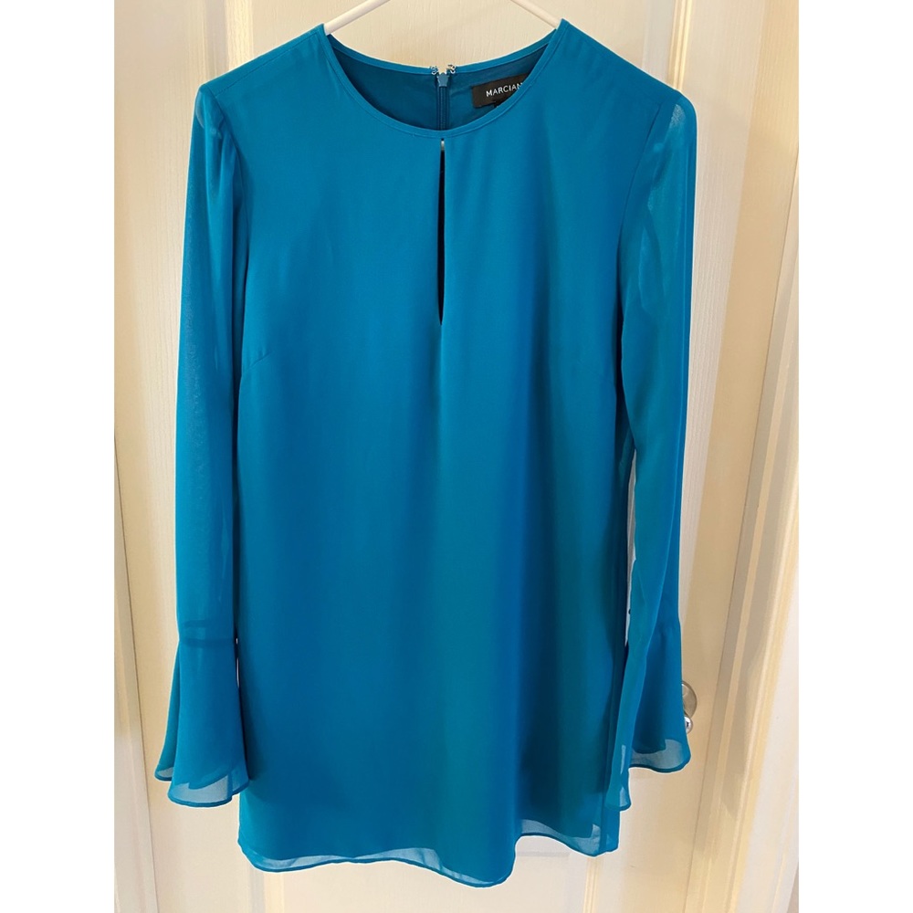 Marciano flutter sleeve shift dress.